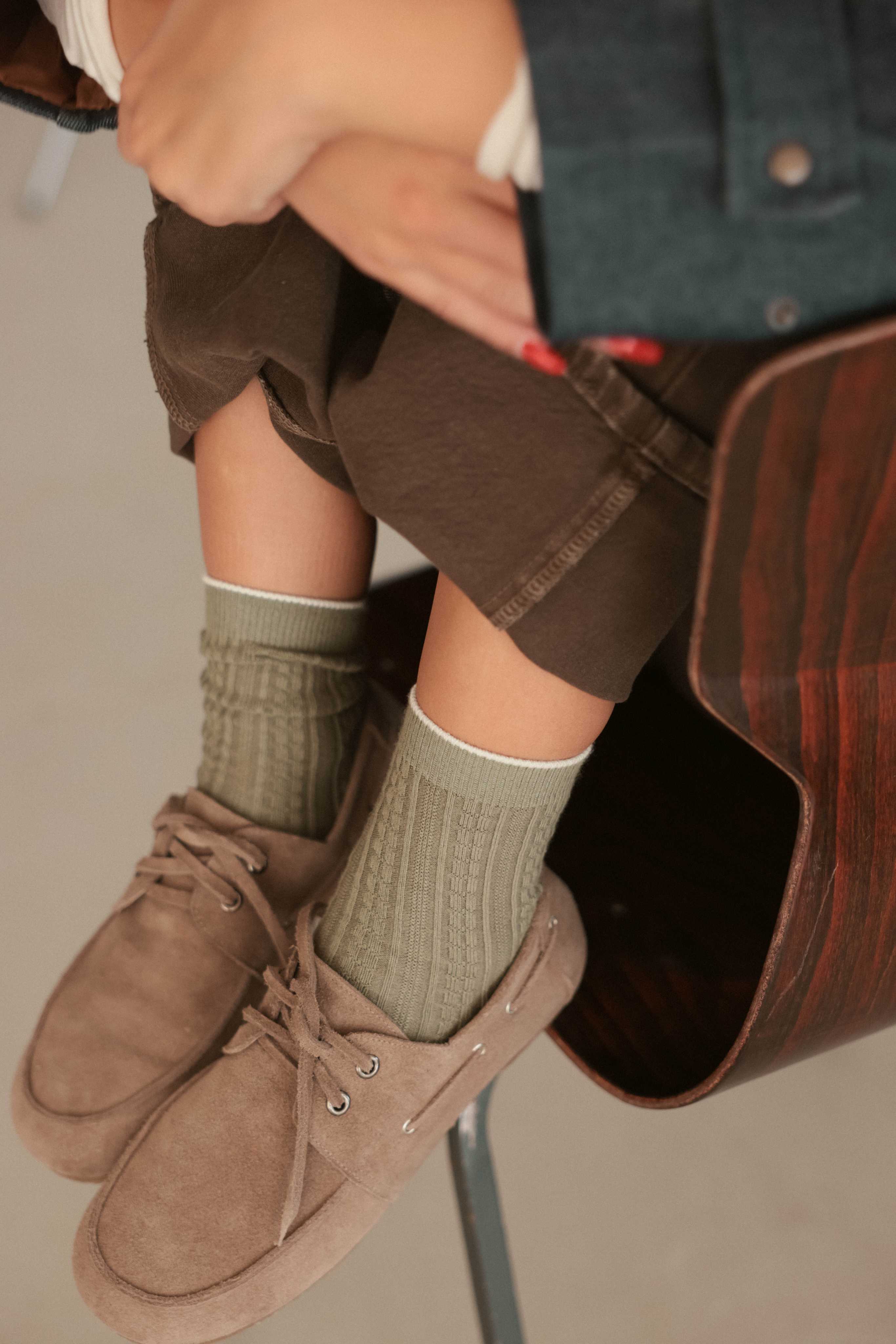Cream-colored loafer