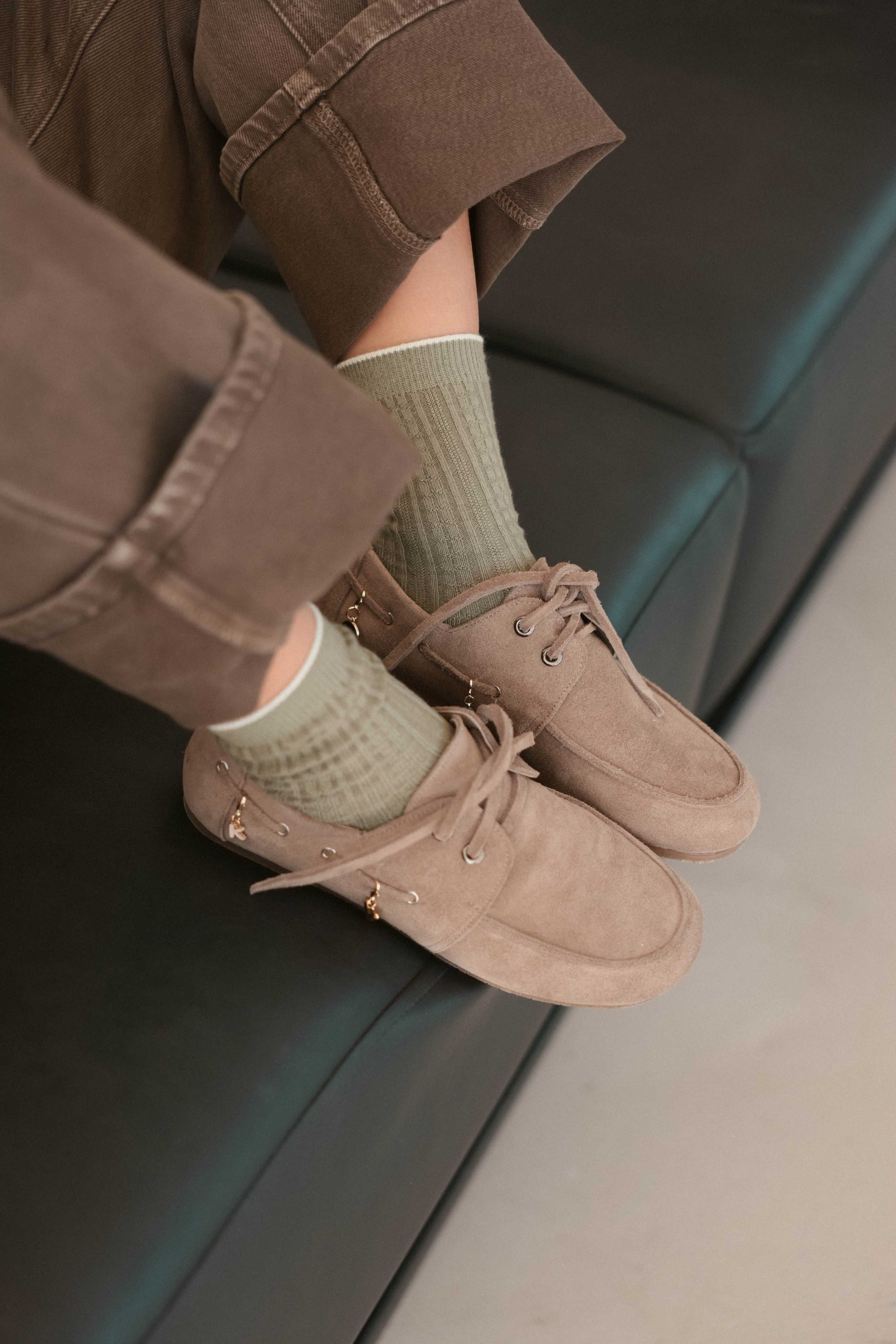 Cream-colored loafer